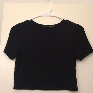 Brandy Melville Cropped Black Tee